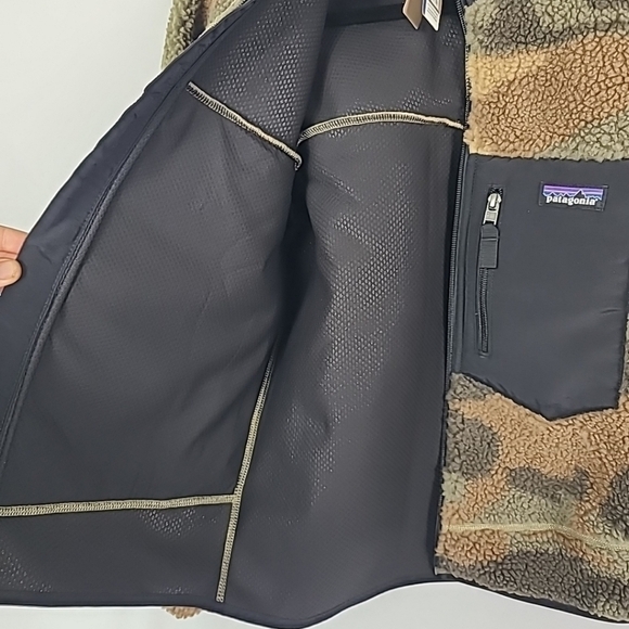 Patagonia Retro-X® Fleece Jacket Kansas Sky Classic Tan Camo Zip Men Sz XXS $229 - Picture 7 of 10